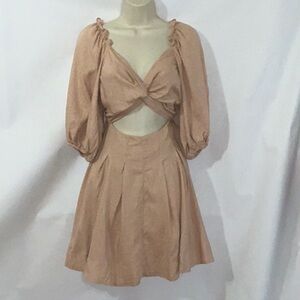 NWT, Puffed Sleeve Mini Dress, Size M
